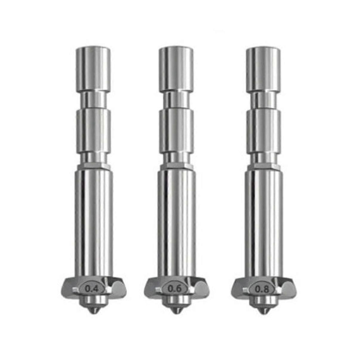 3PCS 0.4/0.6/0.8MM Integrated Hardened Steel Nozzles for 3 Max