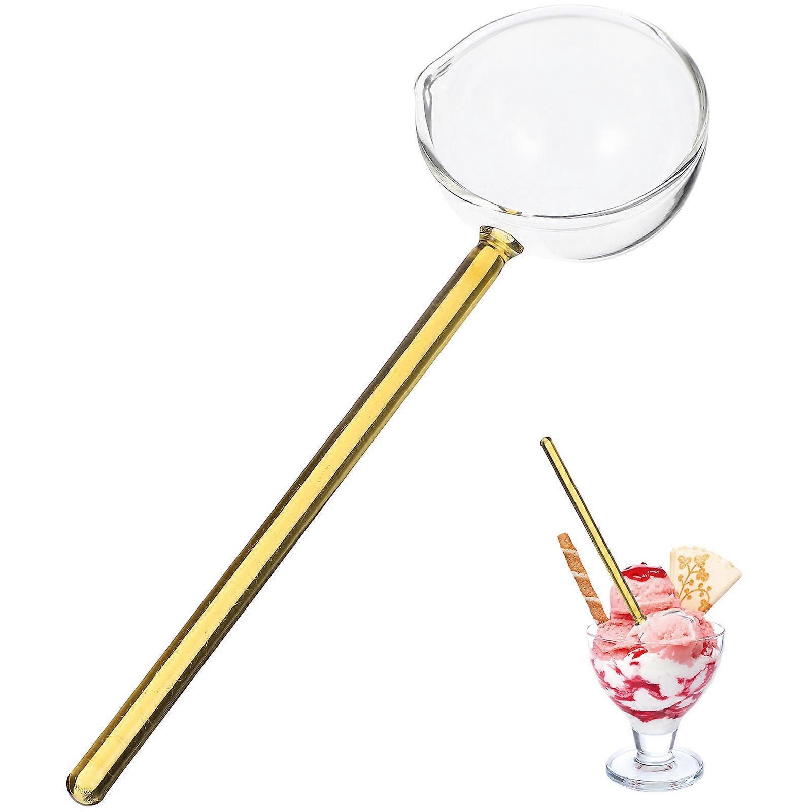 Kitchen Spoon Glass Transparent For Mixing And Serving 1Pcs