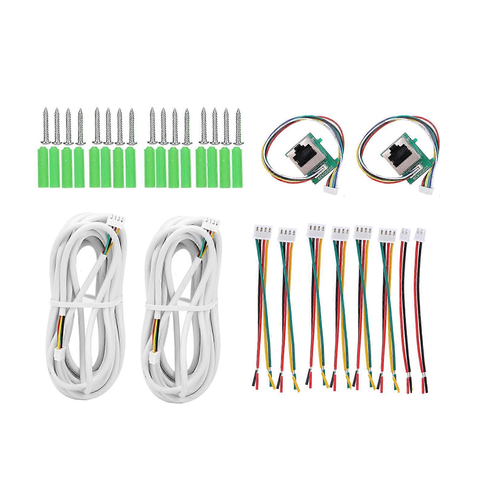 7in Wired Video Door Phone TFT LCD Screen for TUYA APP 2‑Way o Doorbell AC100‑240VUK Plug