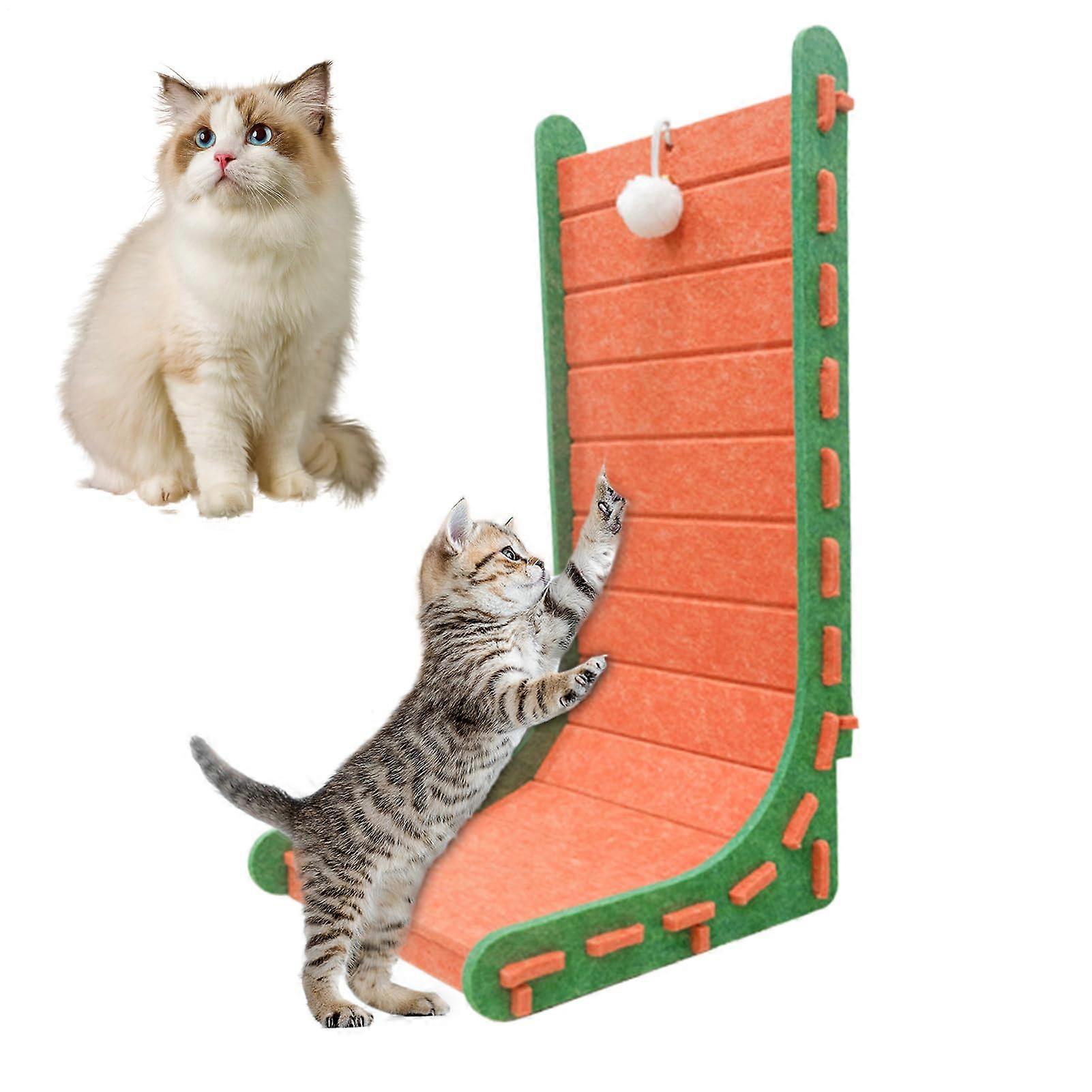 Scratching board for cats, Lshaped, felt, nonslip, removable