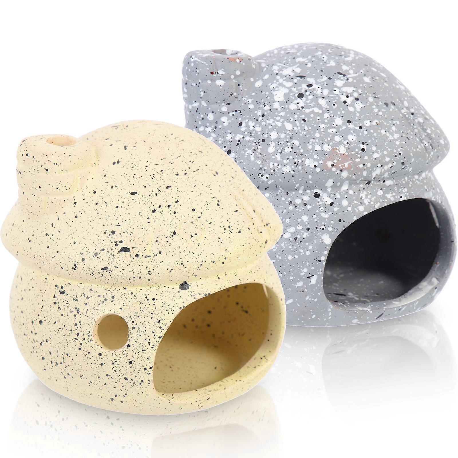 Aquarium Accessory Decorative Fish Caves Provides Shelter For Fish Tank Dome 8X8X8CM 2Pcs