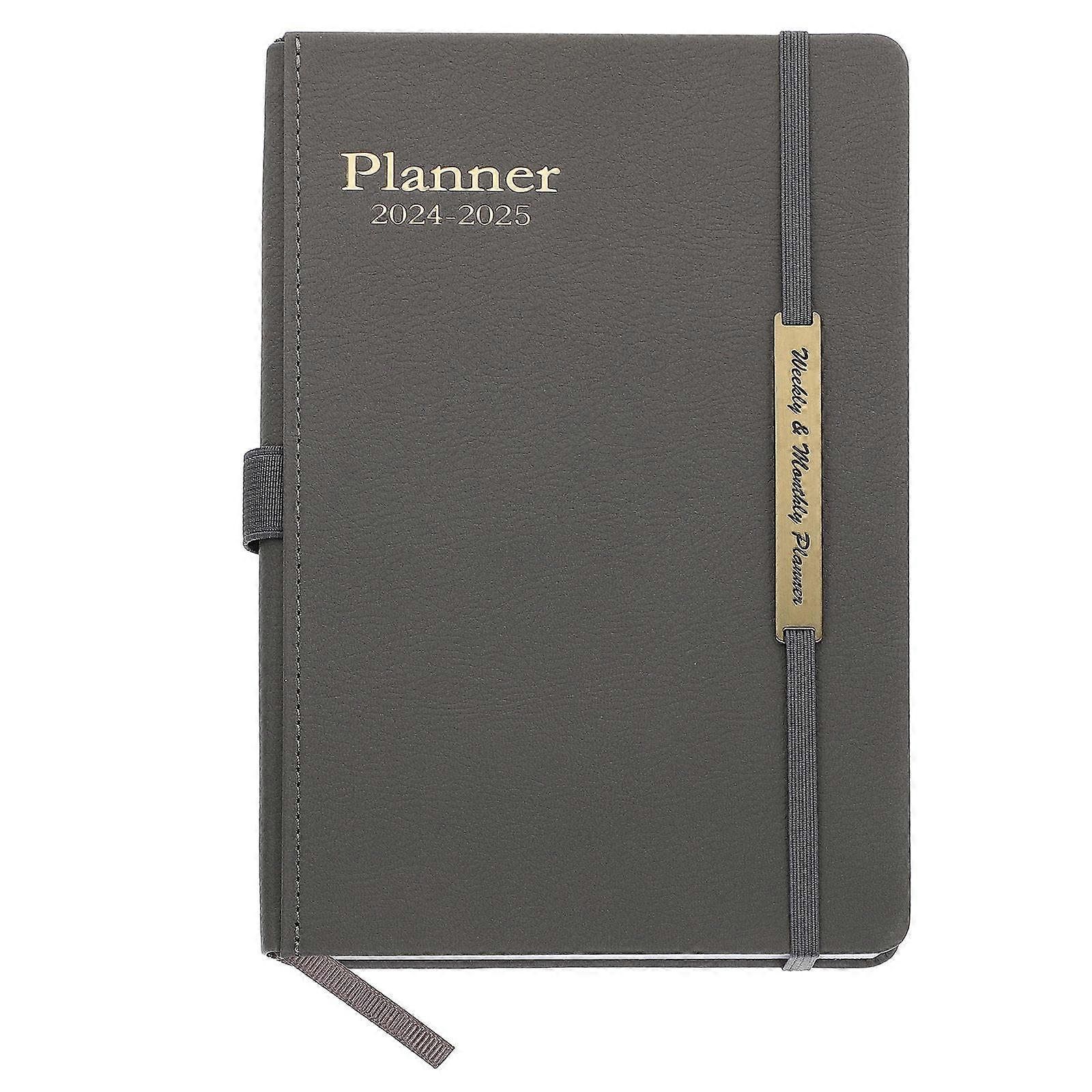Compact Portable Monthly Planner Notebook with Multi Functional Notepad for Work, Travel & Daily Use – Grey Cover for Easy Organization