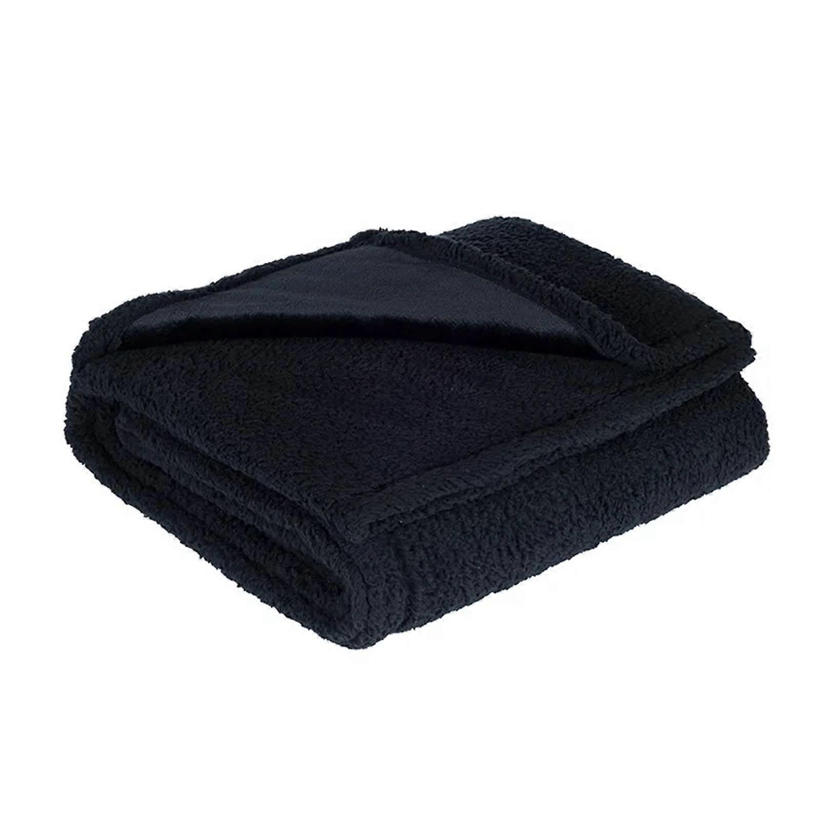 Dog Blanket, Waterproof, DoubleSided, Soft Sherpa Blanket for Pets (Black, XL)