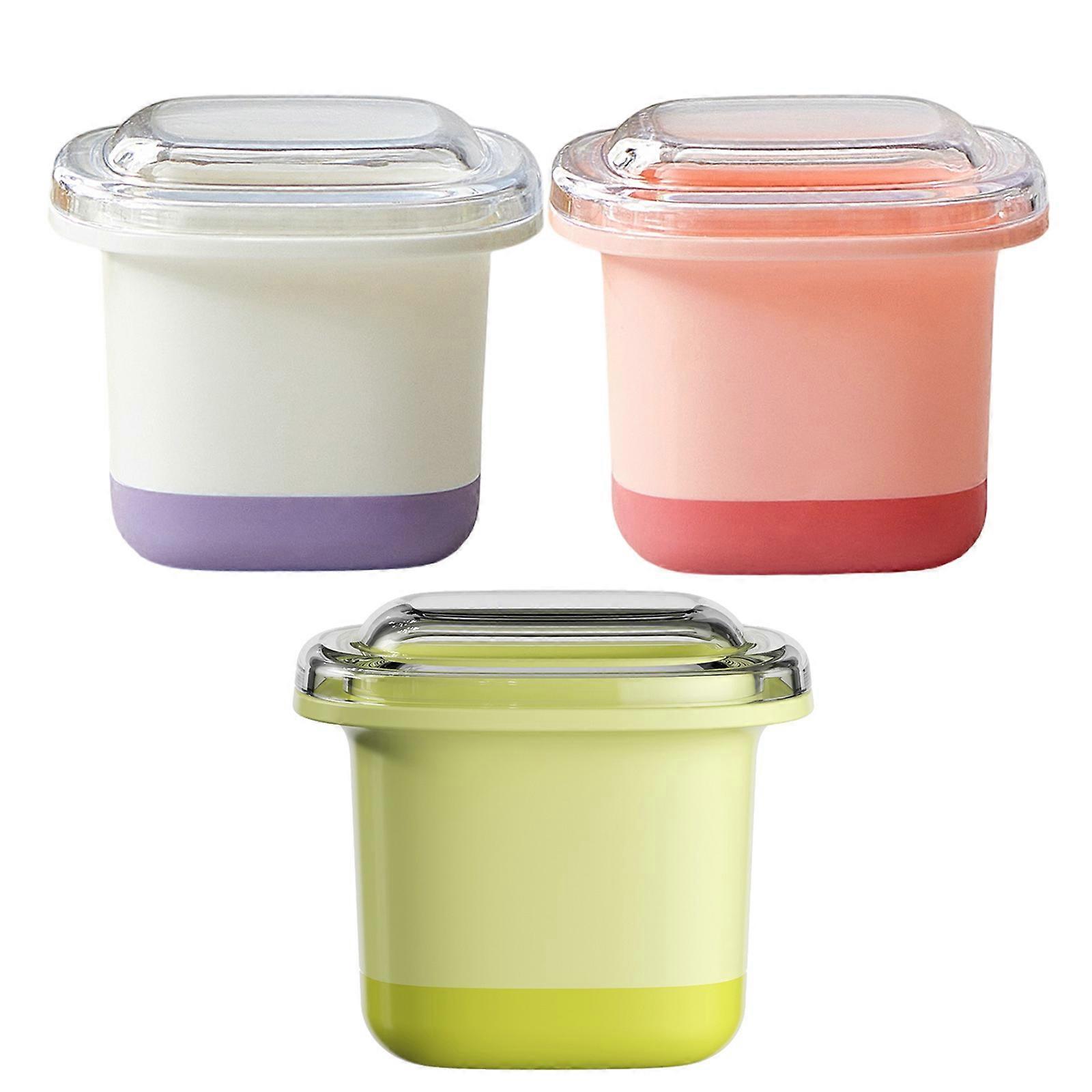 Bright Ice Cubes Container for Slushies Machines 3 Pack Trays With Easy Releases Design for Handmade Beverages Multicolor