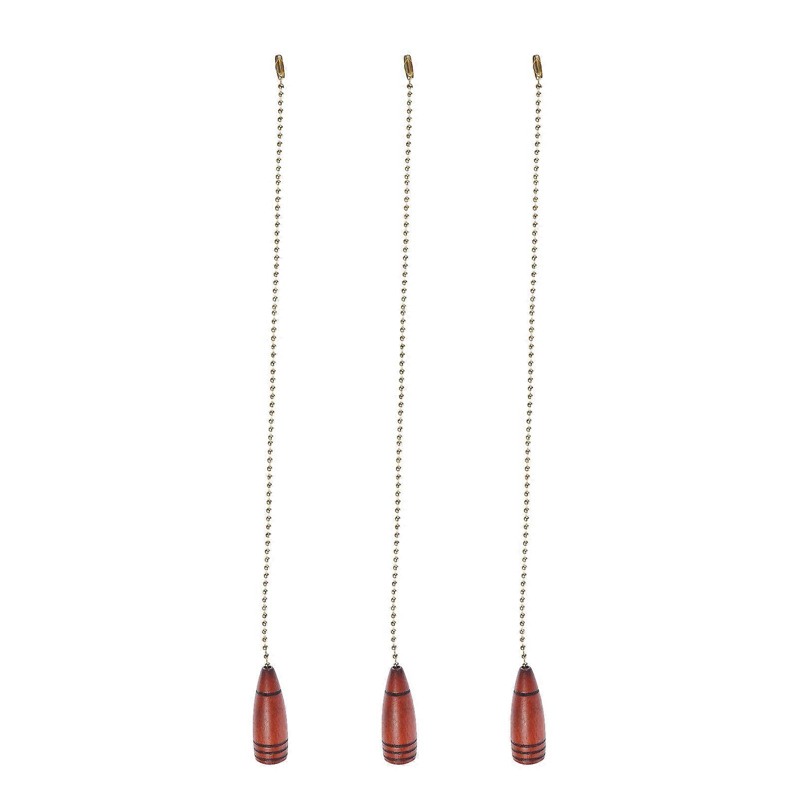 Lighting Pull Chain Ceiling Fan Extension Chain for Bedside Lamps 3PCS Metal Beaded Design Replacement Home Decoration