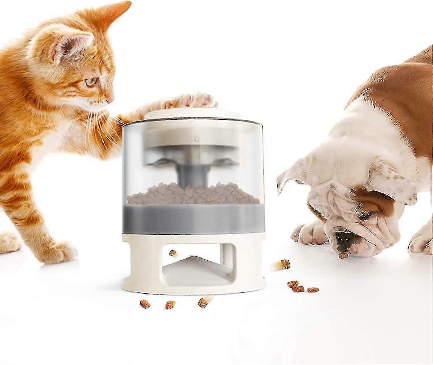 Jouet puzzle interactif pour chiens et chats - Gâchette à bouton d’alimentation lente