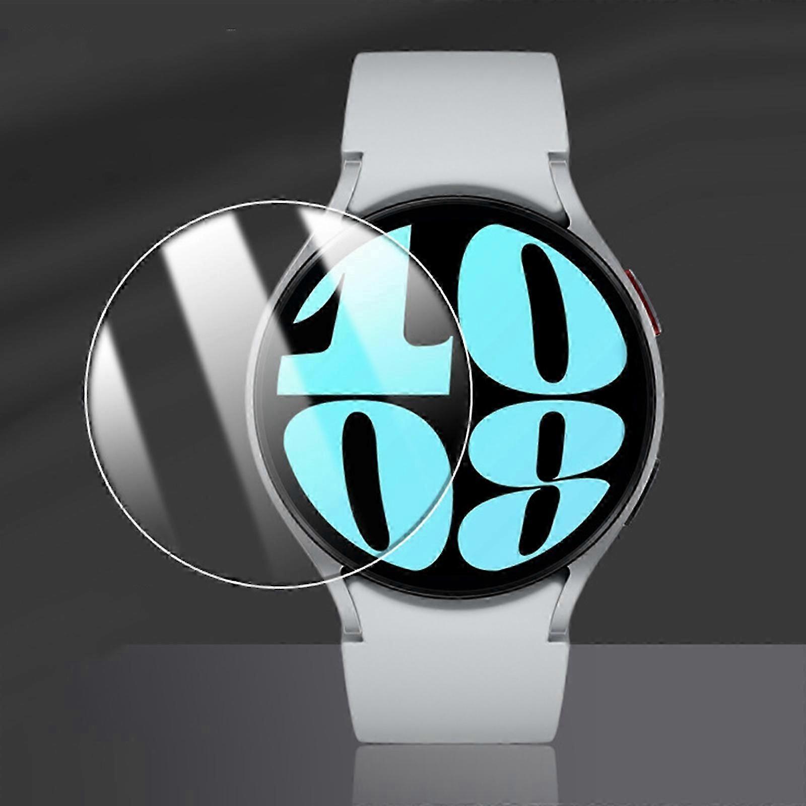 (4 عبوات) لساعة سامسونج جالاكسي ووتش 6 كلاسيك (47 ملم) واقي شاشة زجاجي مقسى ، مضاد للخدش ، خالي من الفقاعات جالاكسي ووتش 6 كلاسيك