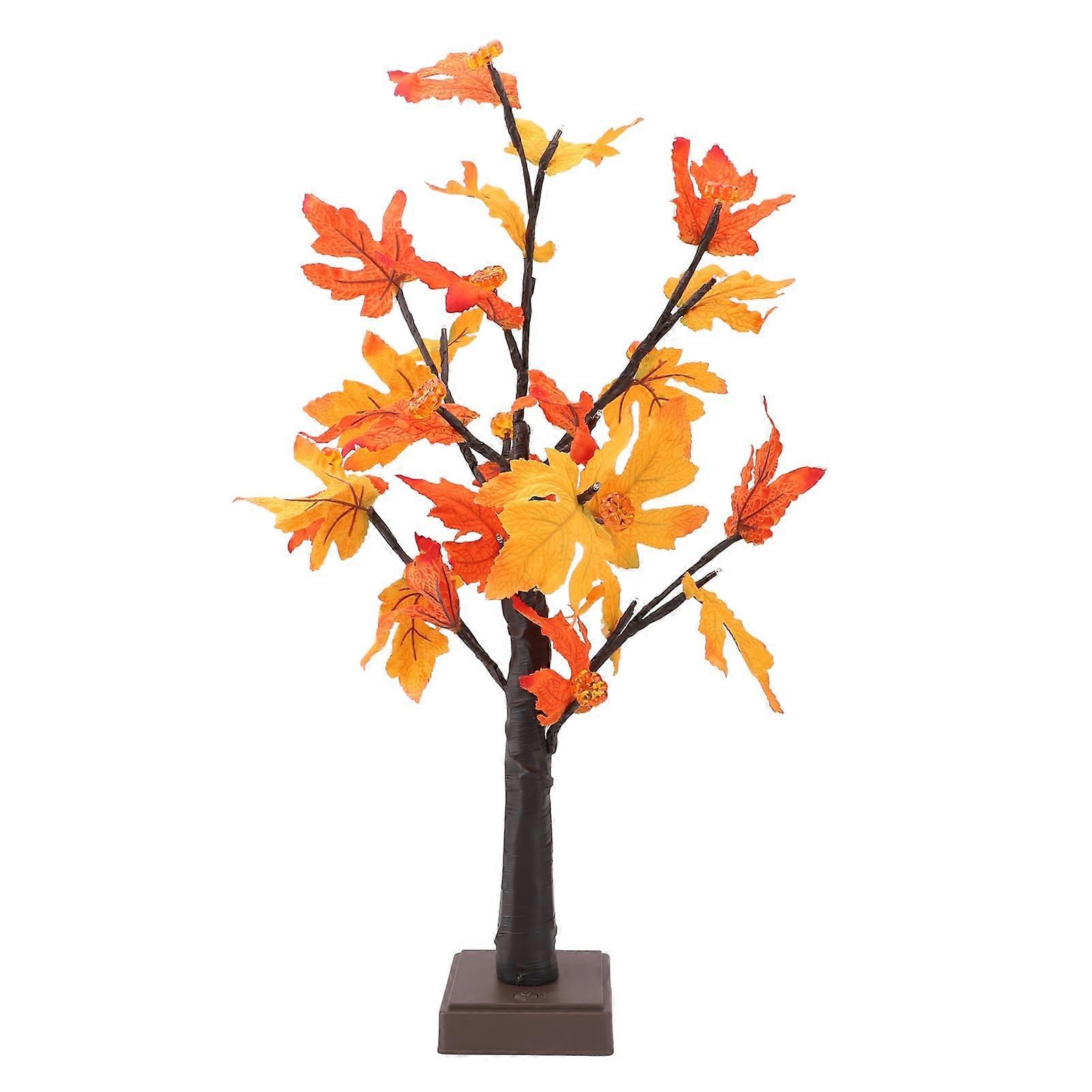 Autumn decor lights with 24 LEDs, artificial maple tree, timer function
