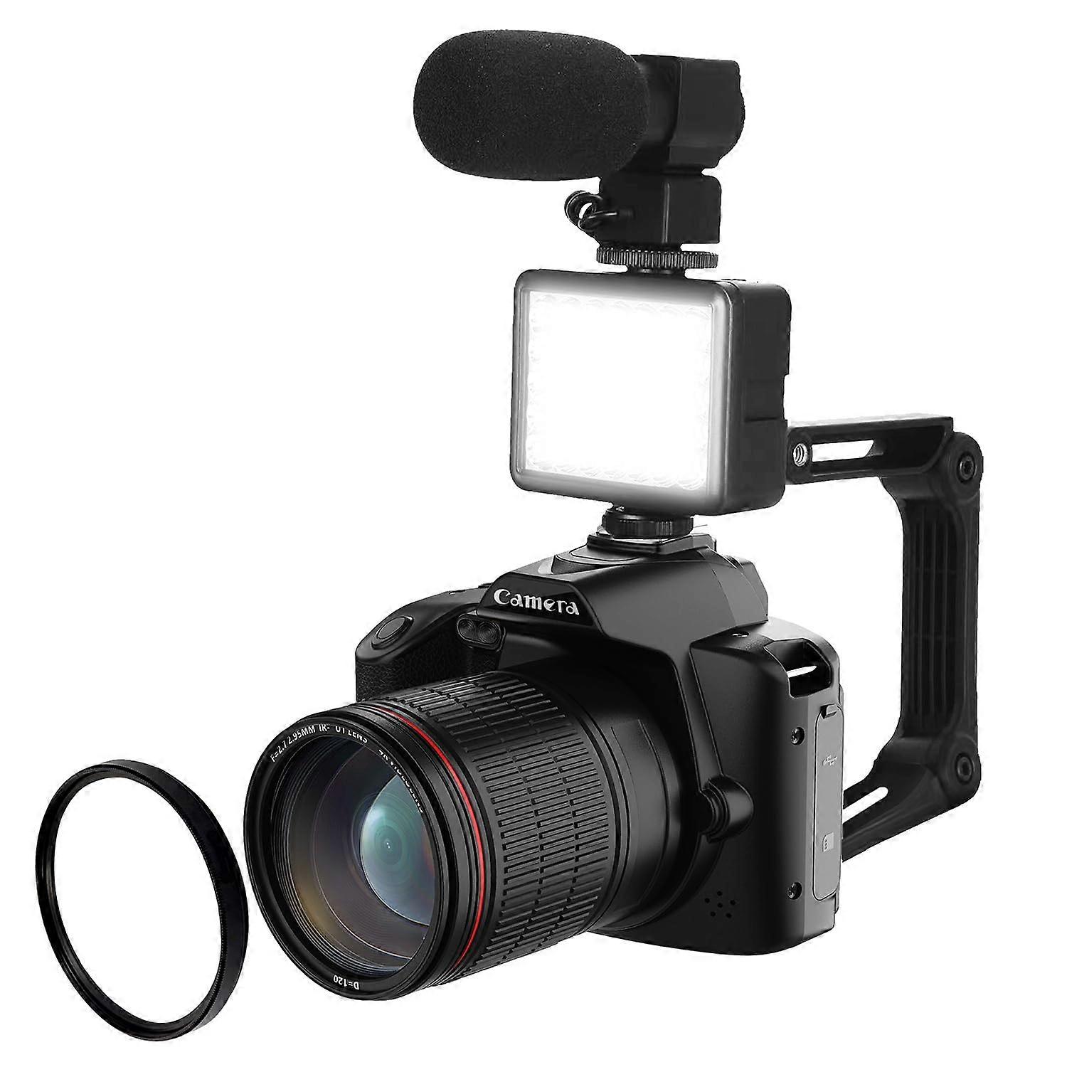Digital Camera 4K WiFi Webcam Vintage Vlog Video Recorder 64MP Camcorder Camera Zoom Blogging Camera B