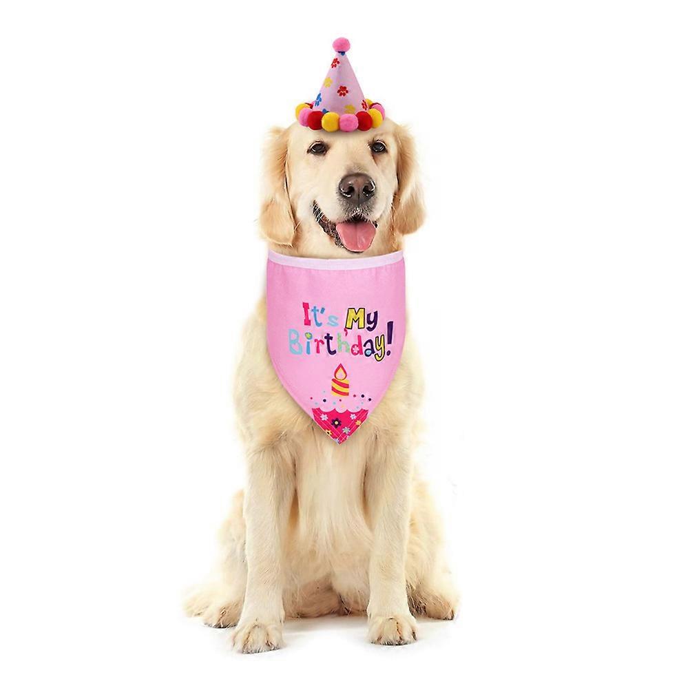 Dog Birthday Hat & Collar Bib Set – Adorable Pet Accessories for Celebration Parties – Premium Quality, Safe Material