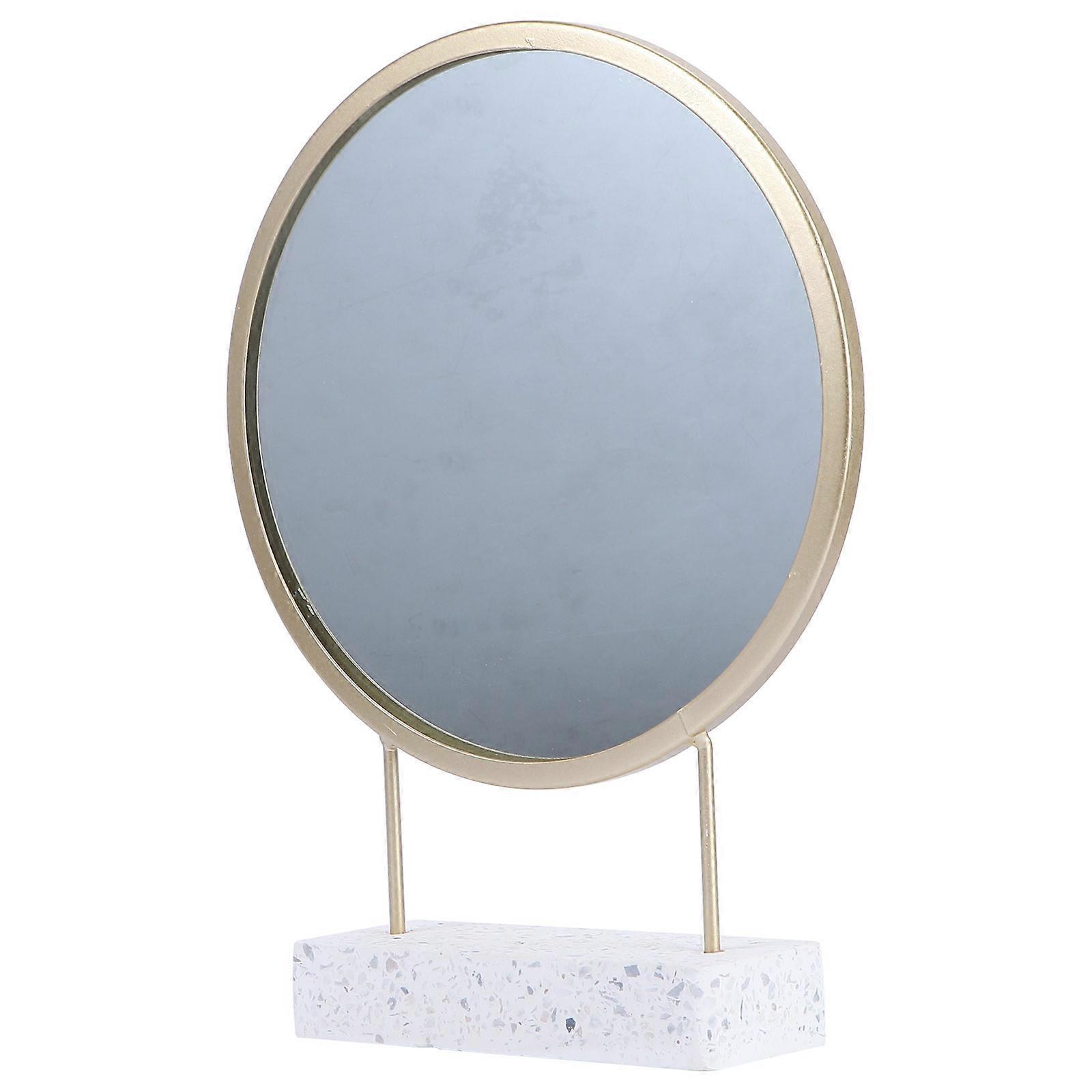 Miroir sur pied doré avec cadre en fer pour une utilisation décorative dans les chambres ou les salles de bains 6564885
