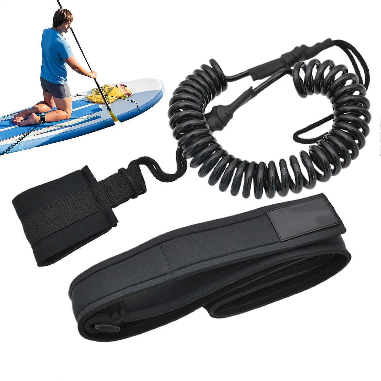 Paddle Board Leash with Quick Release Connectors, Saltwater Resistant Hardware for Kayaking and Surfing, Durable Bodyboard Leash
