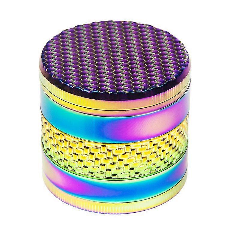 Cross-Border New Arrival In Stock Colorful Metal Rattan Woven Pattern Bakelite Zinc Alloy Material 63Mm4 Layer Research Smoke Eliminator
