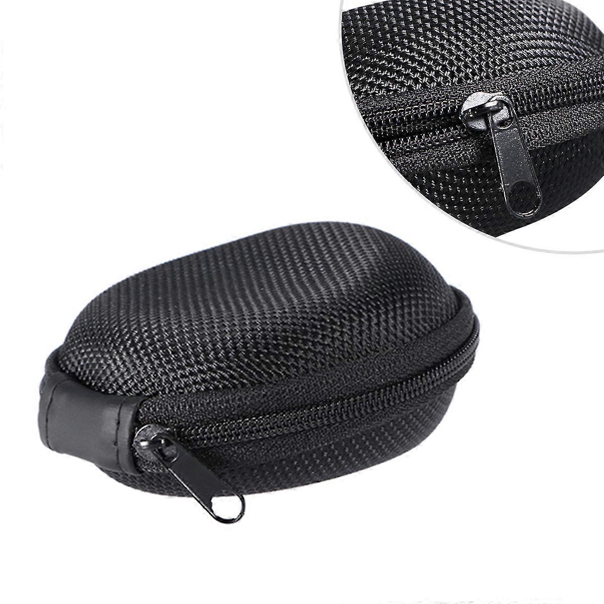 Portable Watch Case in Black Made of EVA and Cloth Durable Lightweight with Zipper Design for Storage Use 2pcs