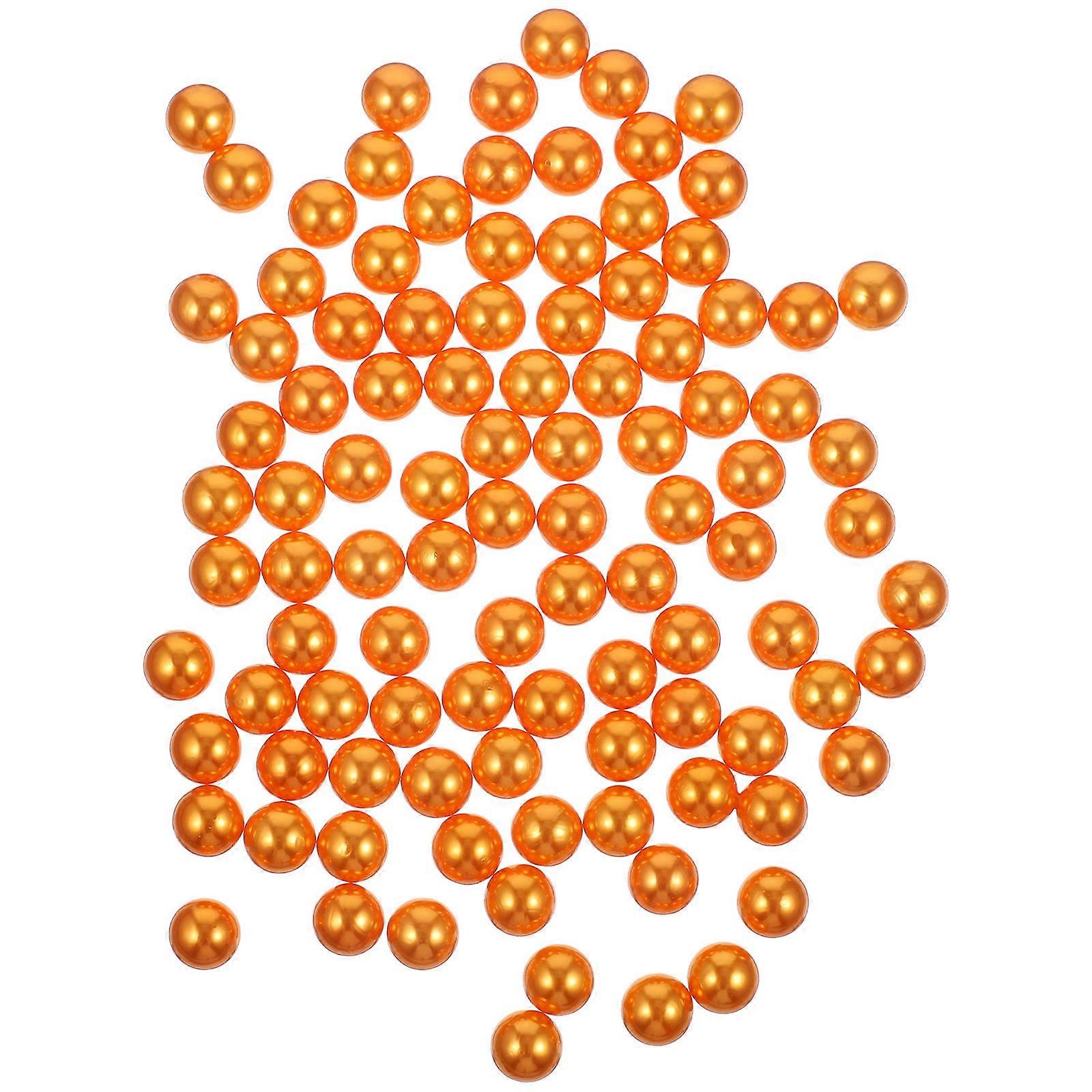 Golden ABS Pearl Vase Fillers for Decoration with No Hole Design 100pcs