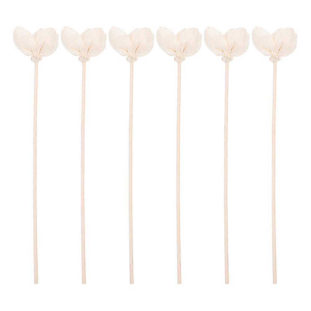 6pcs Scented Oil Diffuser Sticks, Lifelike Flower Design for Aroma Release, Enhances Home Fragrance and Room Decor