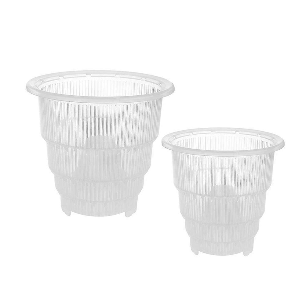 White Resin Flower Pot for Home with Breathable Design Suitable for Succulents 15cm Diameter