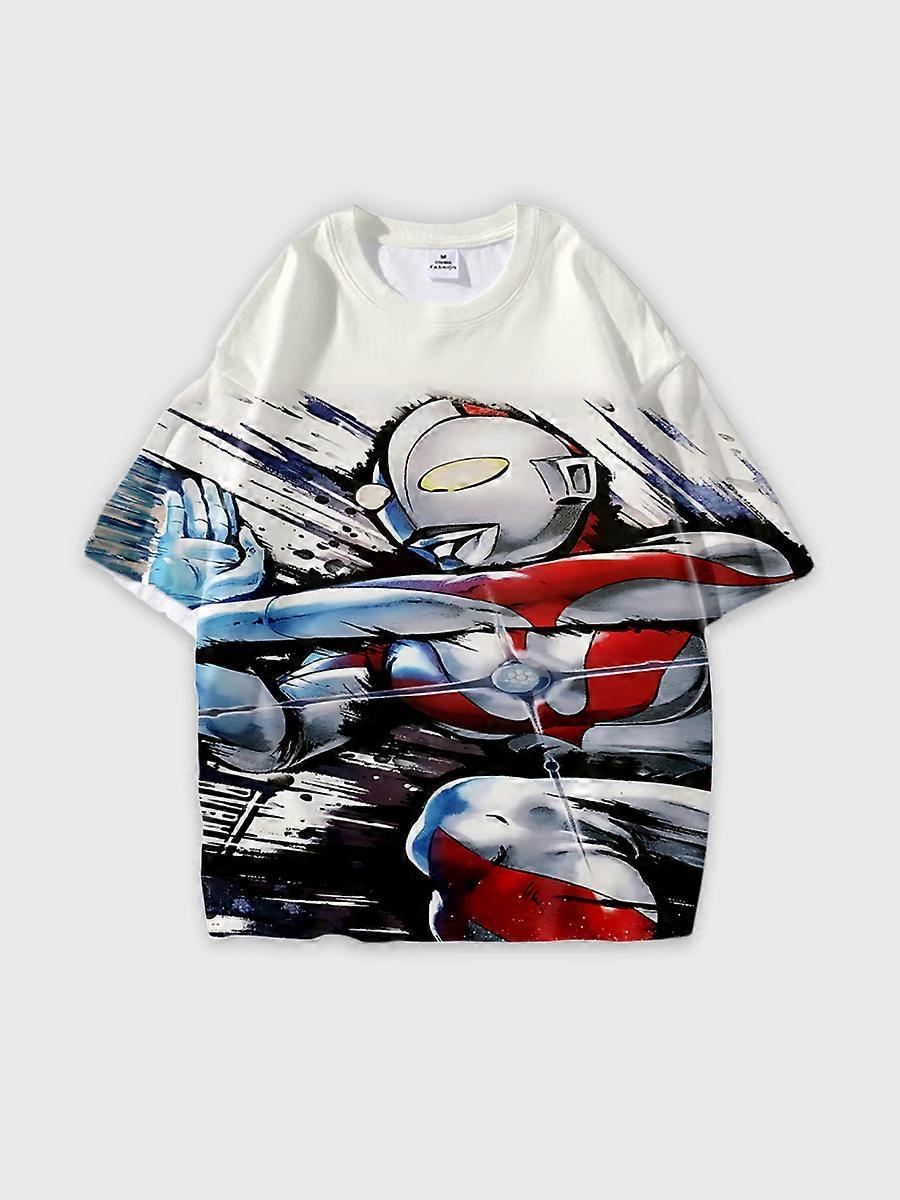 T-shirt round neck Role Pattern loose short sleeve C1868