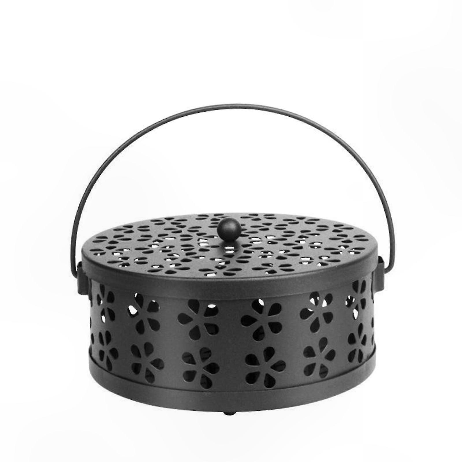 Fireproof Wrought Iron Mosquito Coil Holder with Dish for Summer Use FAN0880