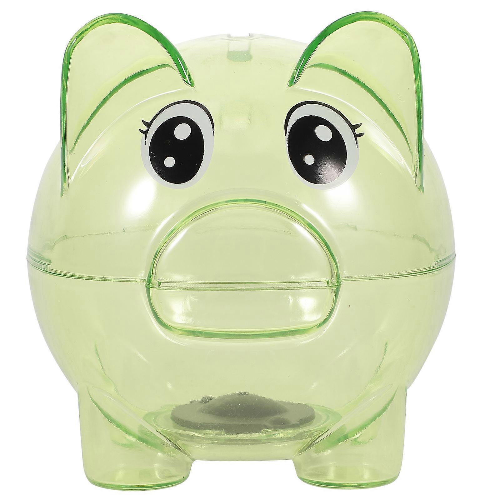 Creative Transparent Piggy Bank Money Saving Jar Ideal For Bedroom Office Desk Storage 2Pcs