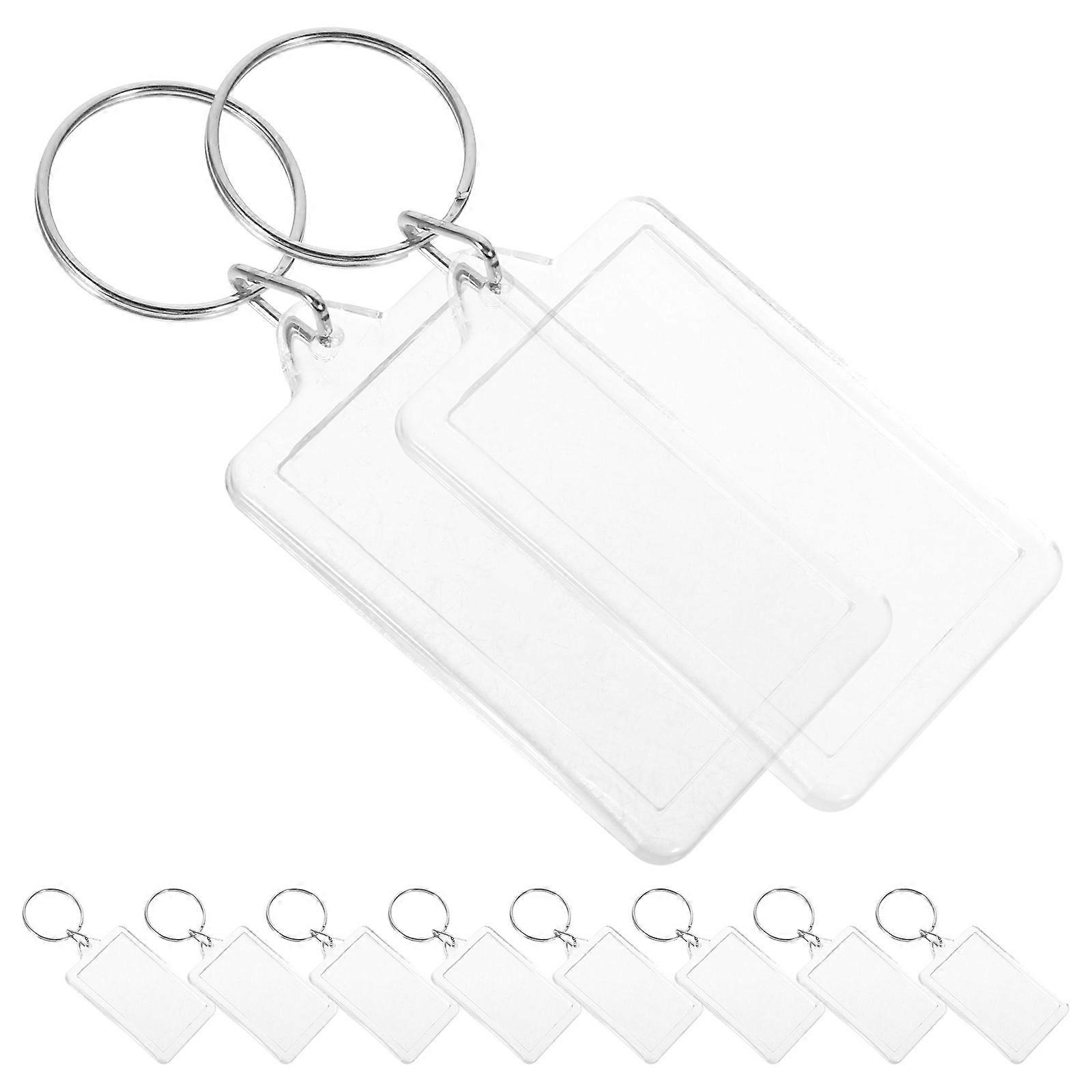 Keychain Picture For Crafting Keychain Picture Holders Gift Giving Transparent Photo Insertion 30Pcs