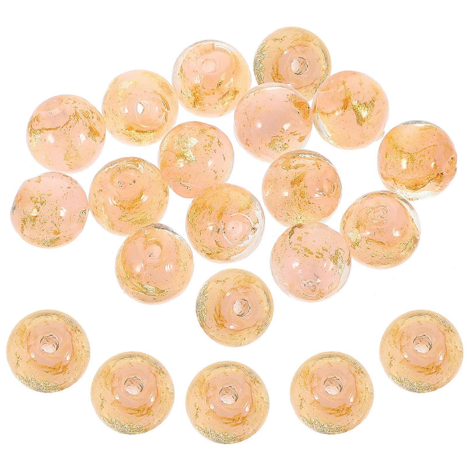 Glow in the Dark Beads for DIY Crafts Made of Glass Beige Color Lightweight and Portable 20Pcs