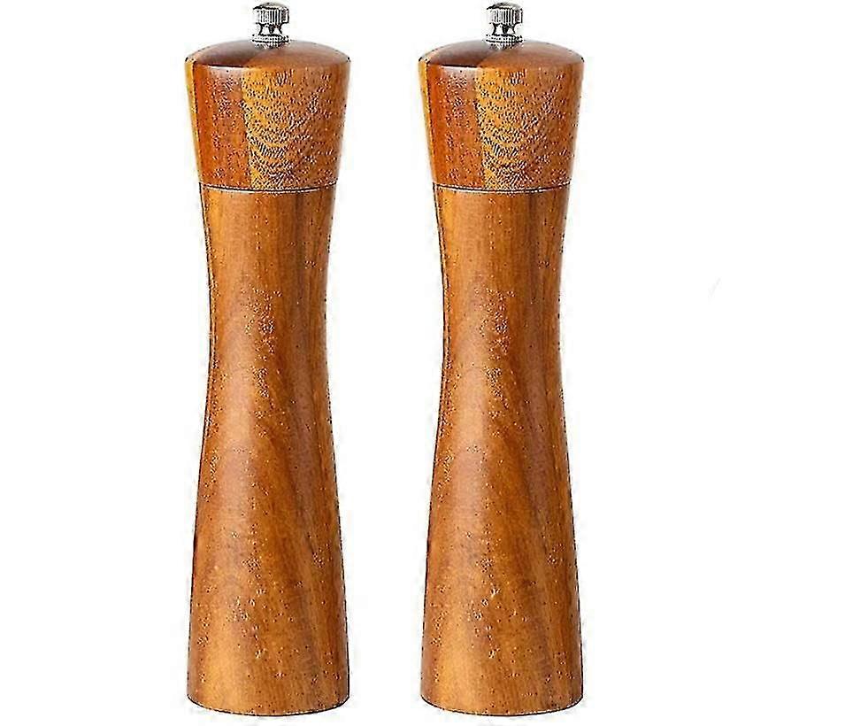 2pcs 8 Inch Adjable Salt And Grinder, Hand Shaker