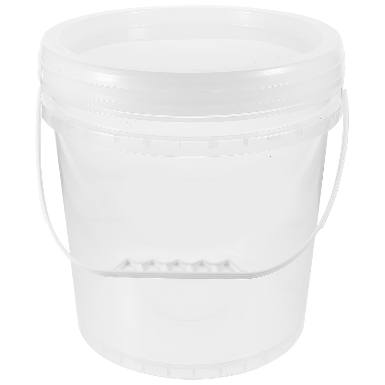 White Plastic Paint Storage Bucket with Tight Seal Lid for Safe Storage and Reusable Ideal for Various Occasions 7.5 Gallons