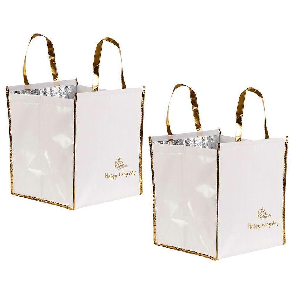 Skládací chladicí taška pro potraviny izolovaná taška dort pro domácí použití netkaná textilie 29x21x21cm udržování teploty 2set