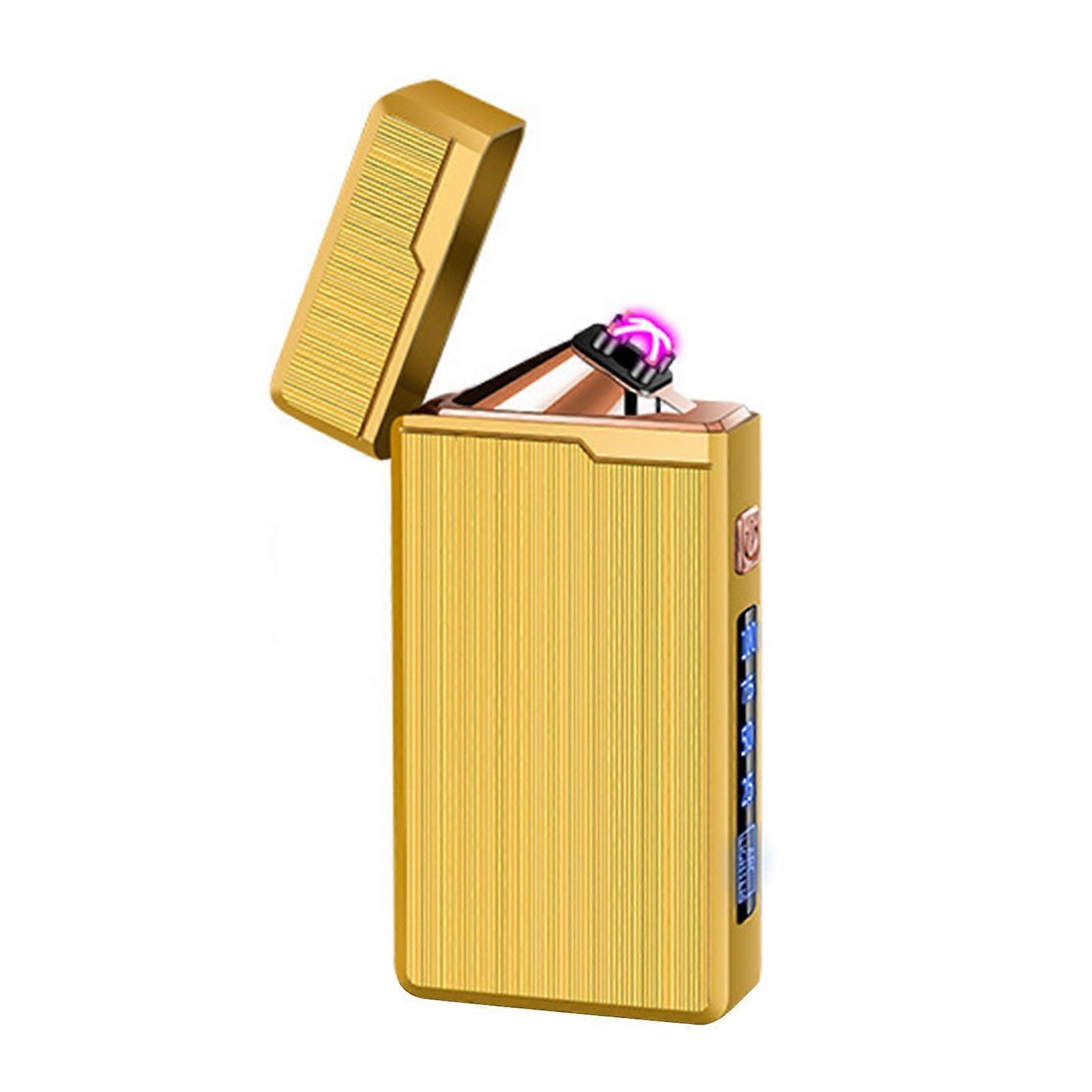 Windproof Dual Arc Plasma Lighter, Type-C USB Rechargeable Ligters, Pocket Lighter Cigarette Igniter Gift for Men