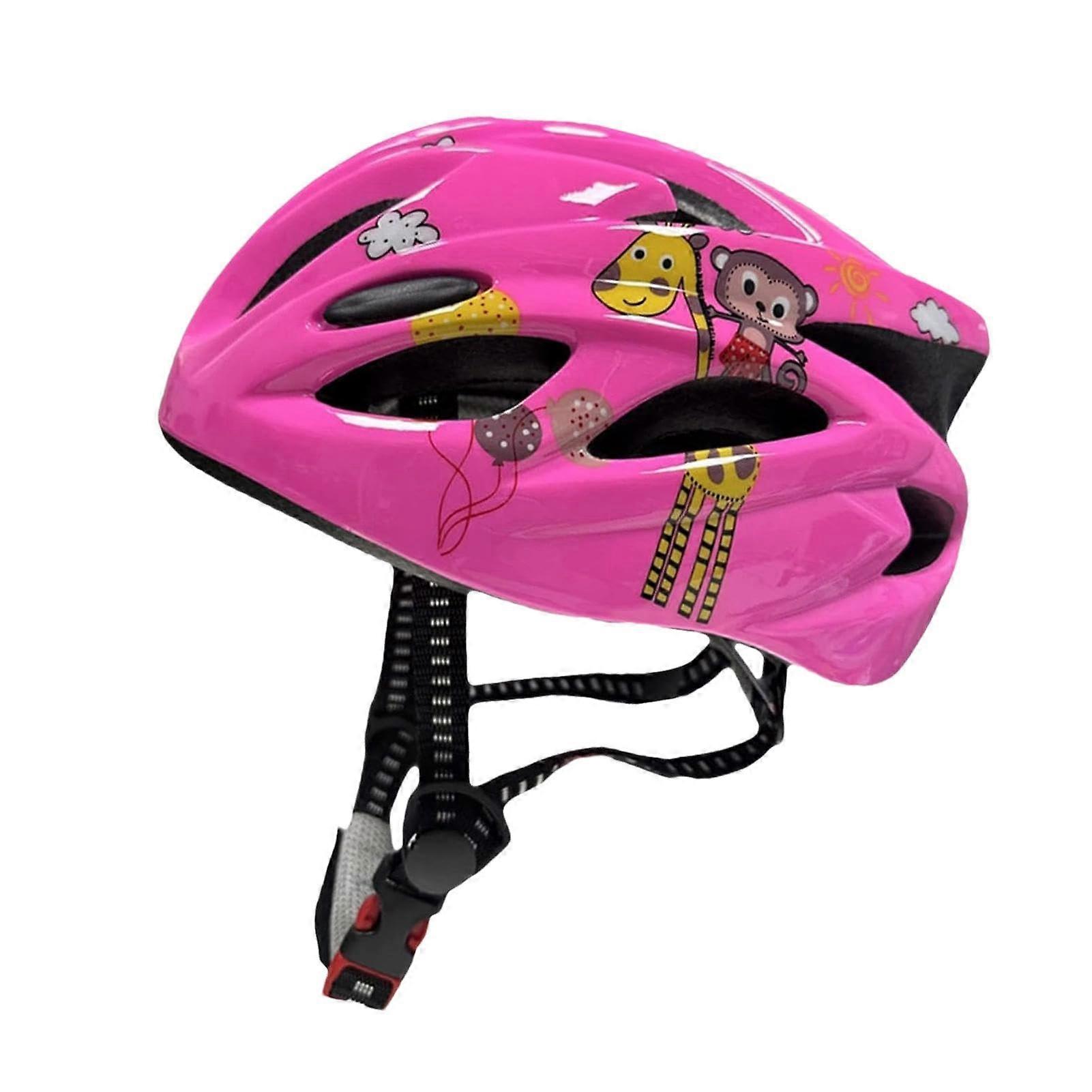 Bicycle Helmets for Children, Adjustable Lightweight Toddler Helmets, Pink Youth Cycling Helmets for Boys and Girls