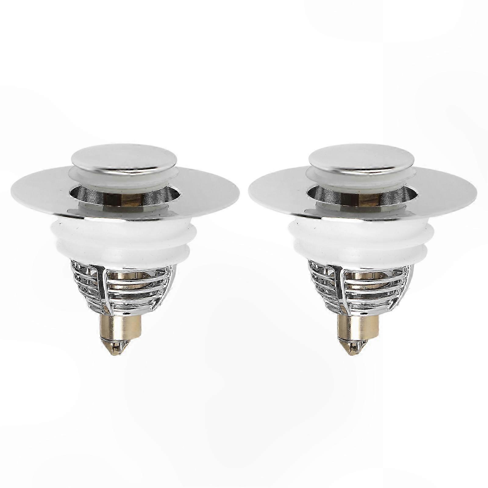 2-Pack Sink Drain Strainer Plug for Bathroom Washbasin Pop-Up Stopper Basin Filter