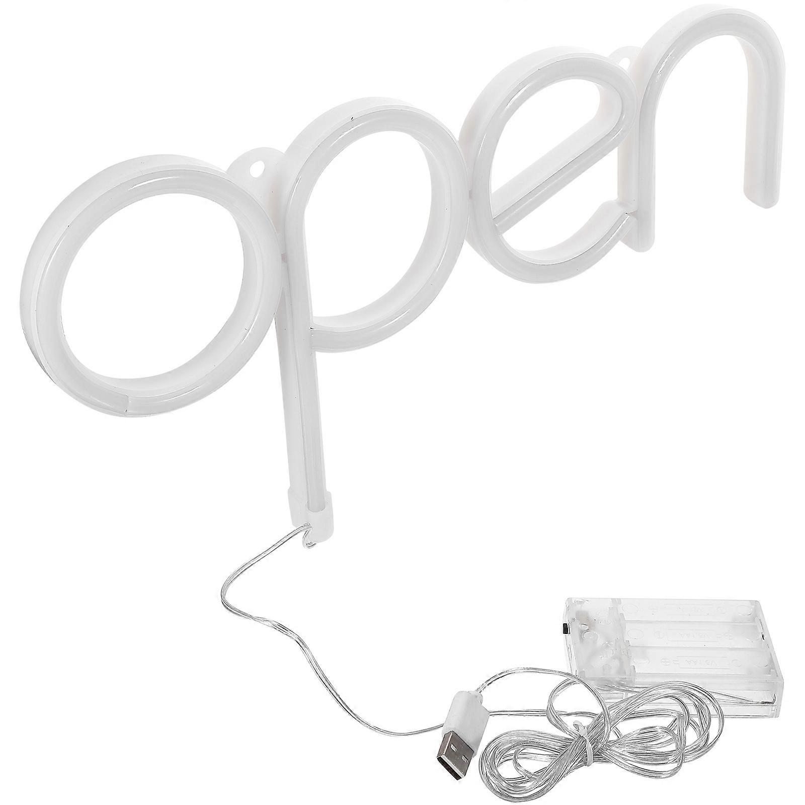 LED Open Sign Night Light For Home Decor And Party With Modern Rectangular Style 1Pcs