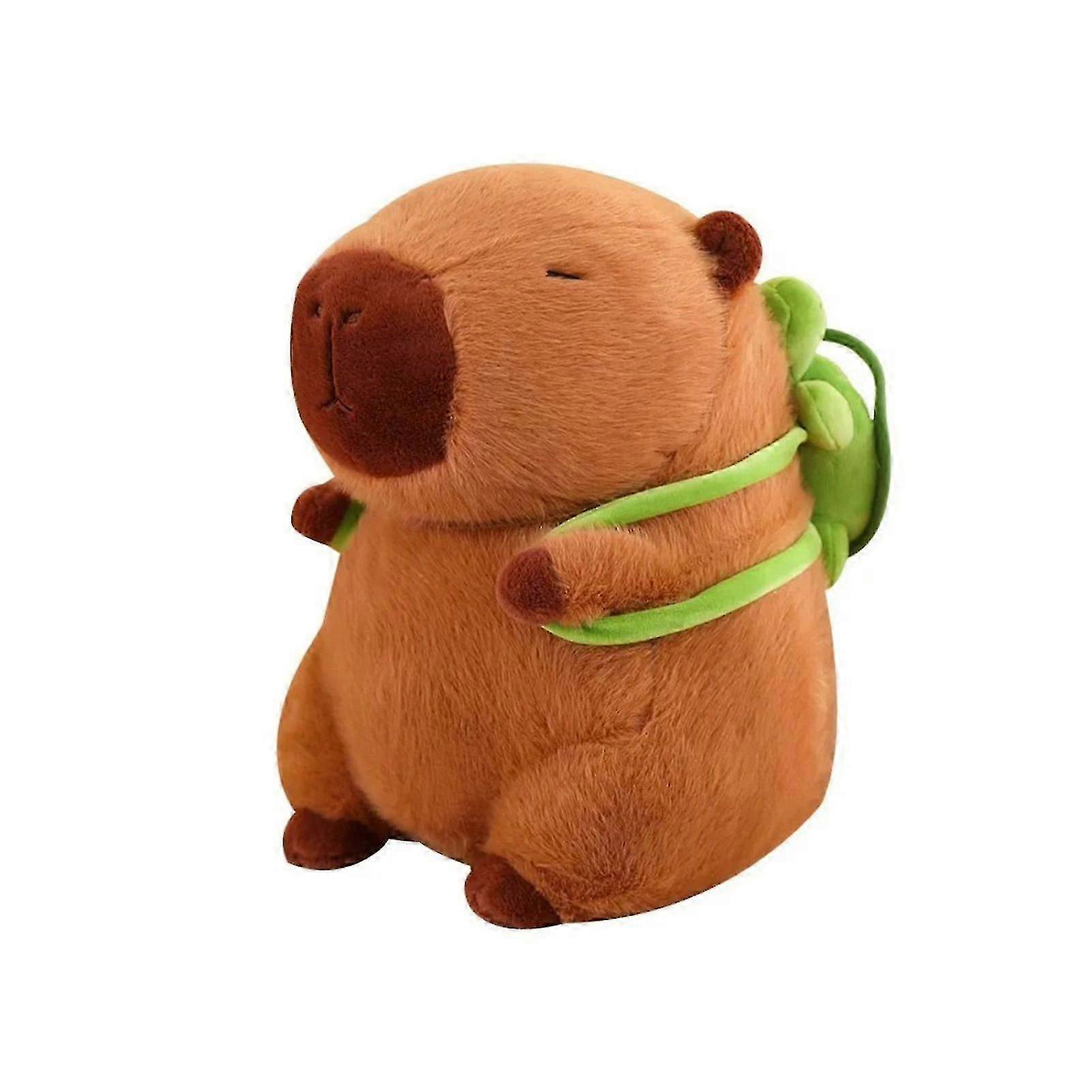 2025 Capybara Simulation capybara stuffed toy Simulation With Turtle Animal backpack with Turtle Fluffty toys Anime capibara Soft Capybara plush doll
