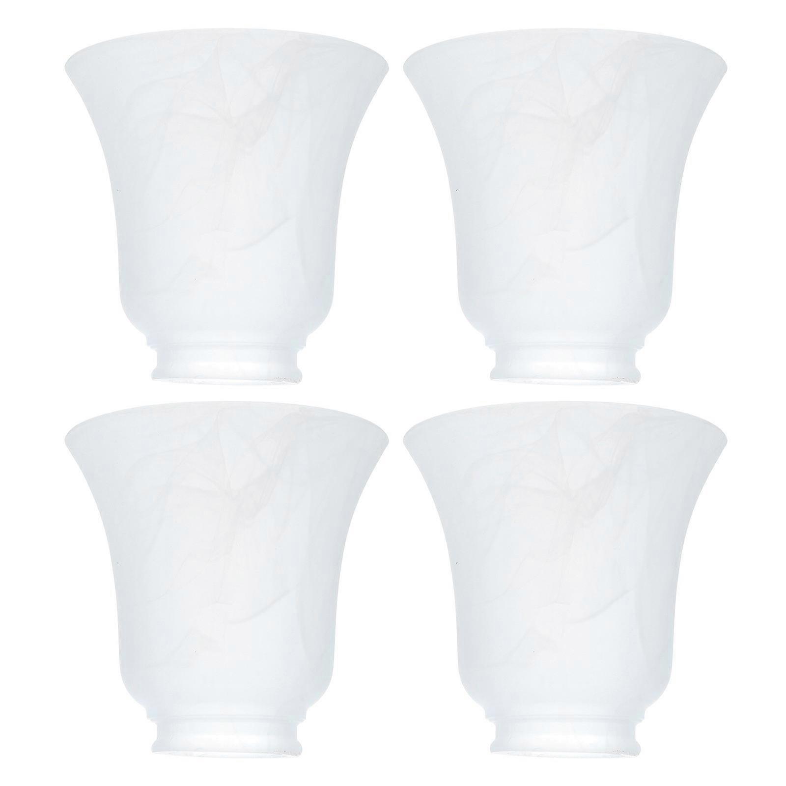 Frosted Glass Shade 4Pcs Diffuse Lighting Wall Lamp Shade E27 Lamp Holder Simple Room