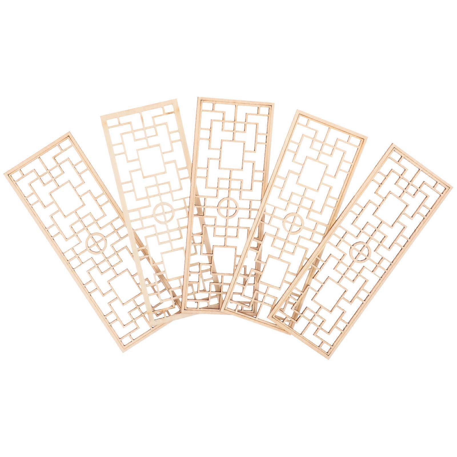 5pcs Miniature Decorative Screen Chinese Style Tabletop Model Props