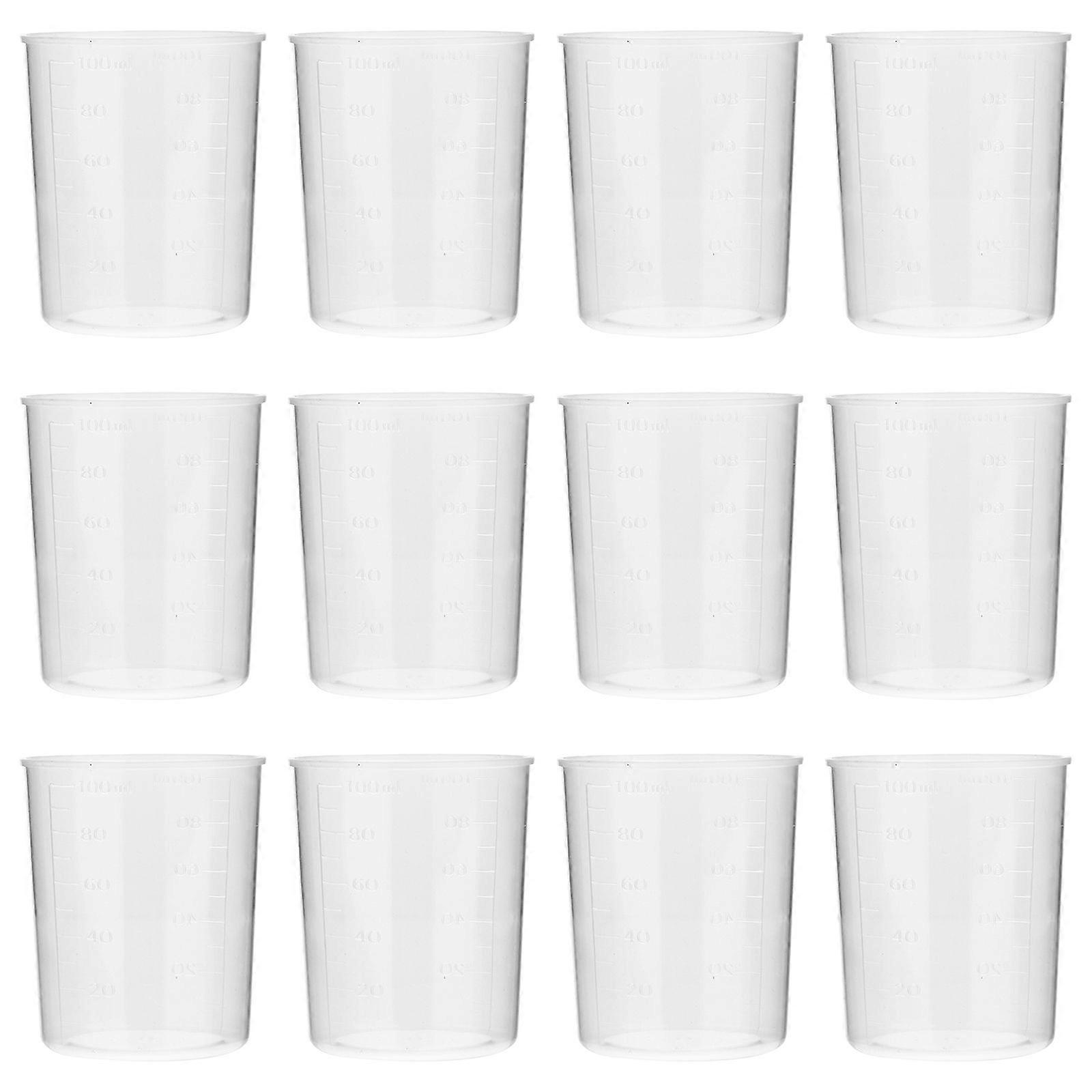 40Pcs 100ML Graduated Measuring Cup Liquid Measuring Cup Set for Laboratory