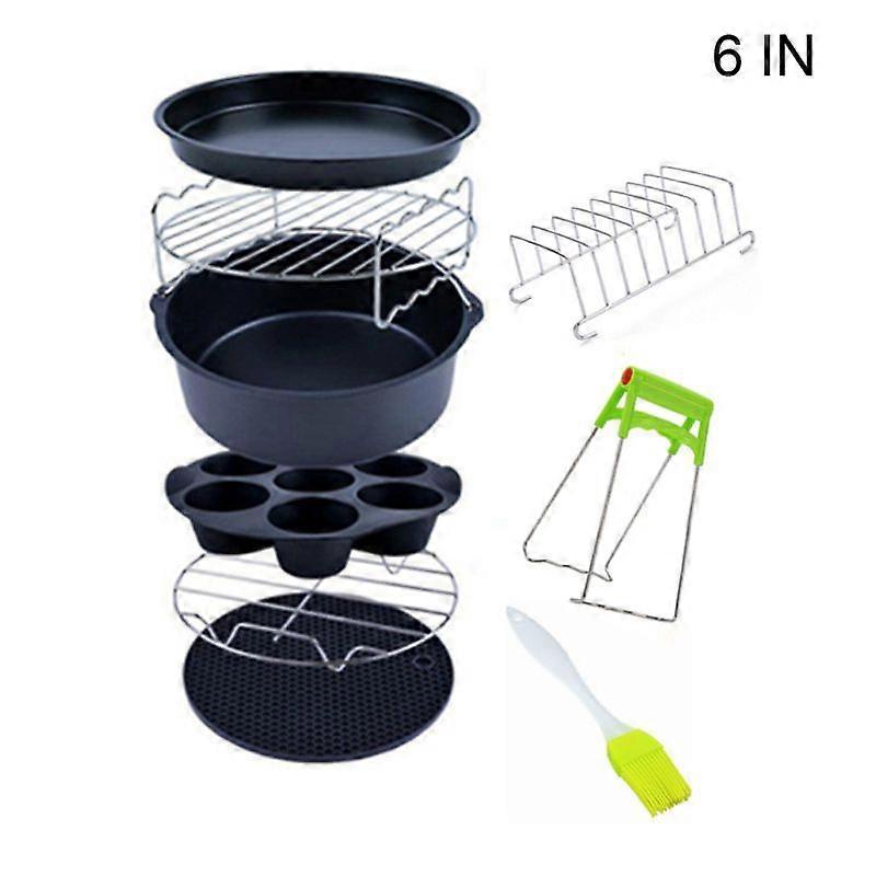 9Pcs/Set 6/7/8 Inch Air Fryer Accessories Kitchen Pizza Tray Grill Toast for U50A