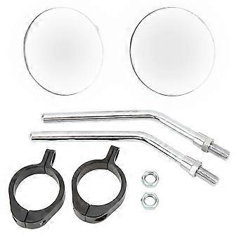 Motorcycle Side Mirror Adjustable Universal Fit 38mm Inner Diameter