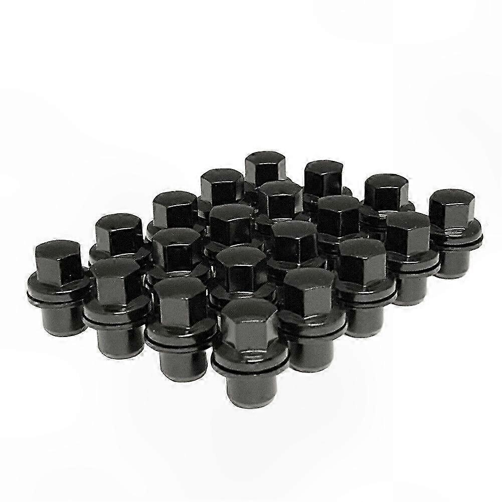 Black Lug Nuts M14x1.5 Replacement for SUV Vehicles - 20 Pack Thread Size Compatibility