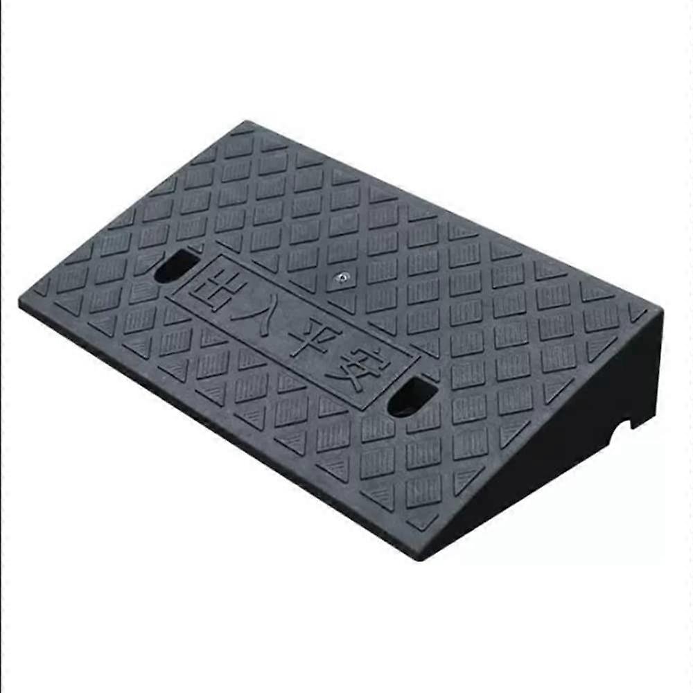 3 cm Kerb Ramps For Door Threshold, NonSlip Plastic Ramp For Garages (Black, 49 * 22 * 6cm)