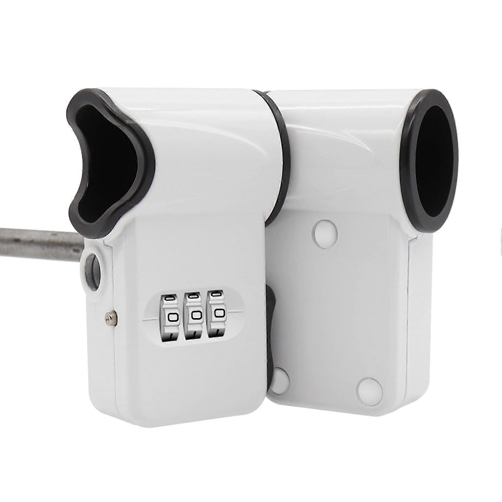 Double Door Handle Lock - Keyless 3-Digit Combination Lock for Cabinets - Indoor Metal Double-Sided Gate Lock