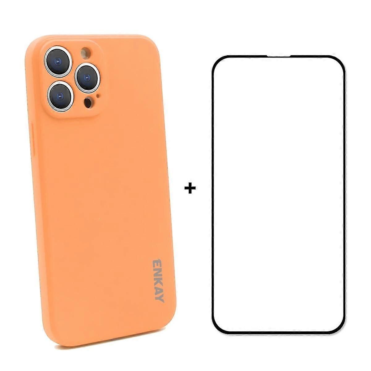 Silicone Case + Glass Protector for iPhone 13 Pro