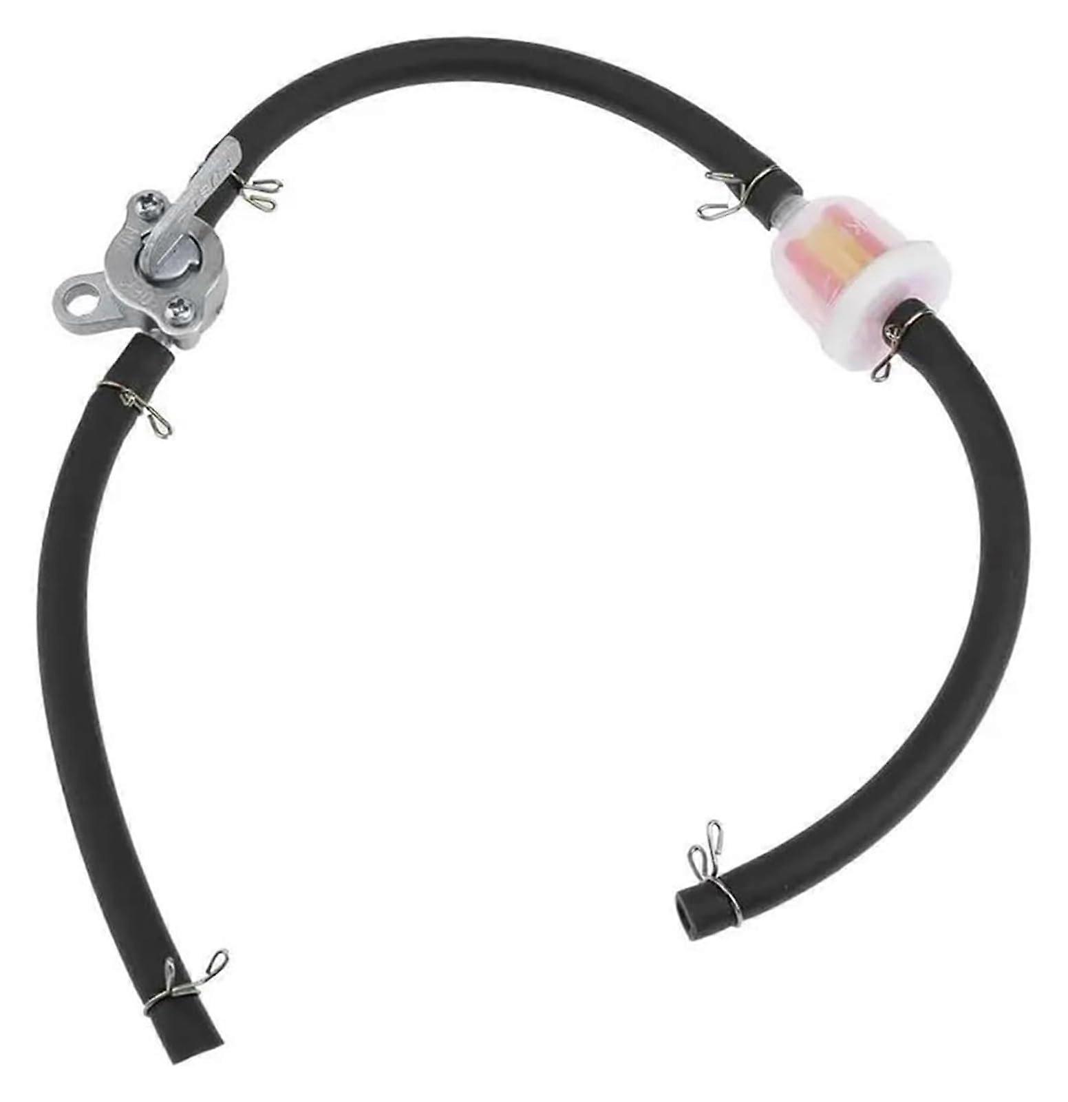 Universal Motorcycle Inline Fuel Tank Petcock Kit for Pit Dirt Bike ATV SUV with Filter and Hose Compatible with Various Models