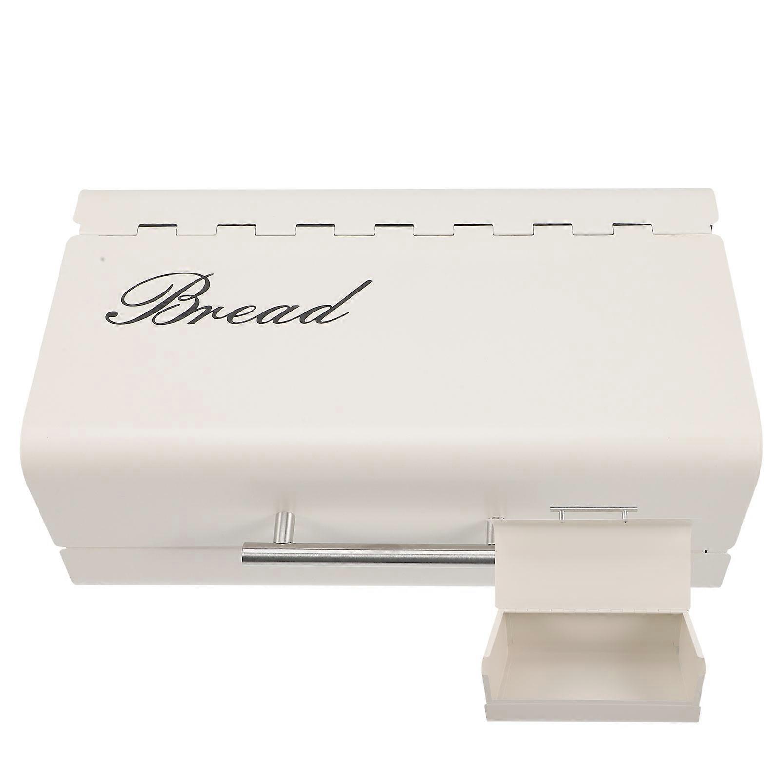 Household Bread Bin Multi-Function Bread Box Table Bread Box Housewives 14.2×9.1×5.3in 1Set Kitchen Storage