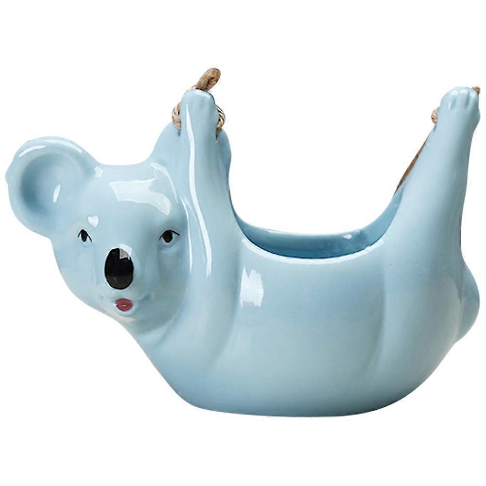 Small Ceramic Pots 1Pcs Creative Koala Shaped Container For Bathroom Planting