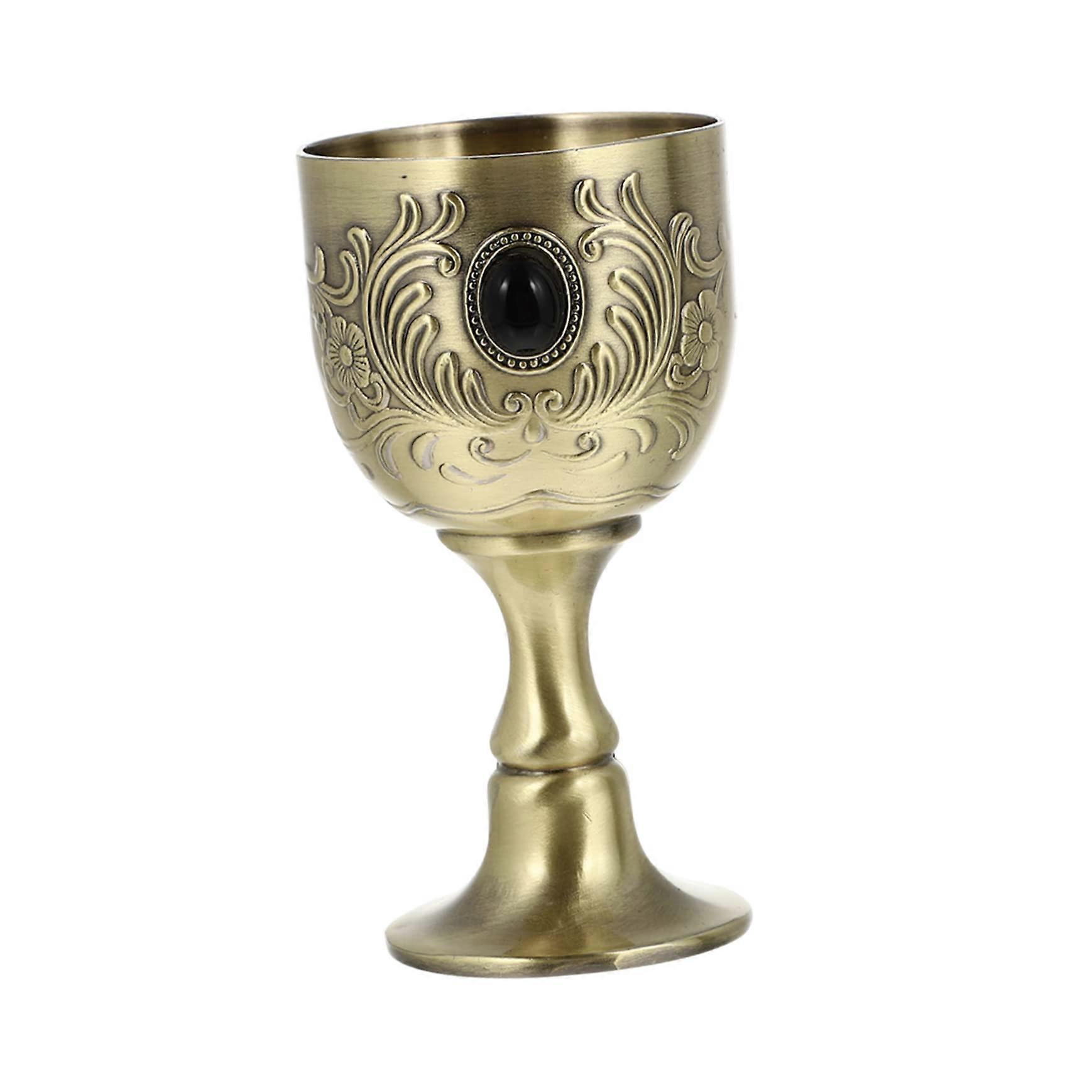 Metal Wine Goblet Mini Vintage Chalice European Alloy Cup Ideal for Parties, Celebrations, and Home Use
