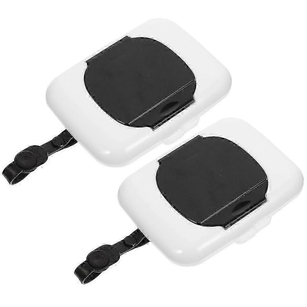 Portable Wipes Case Reusable Dispenser Home Use Silicone 16x11x3cm One-Hand Operation 2Pcs