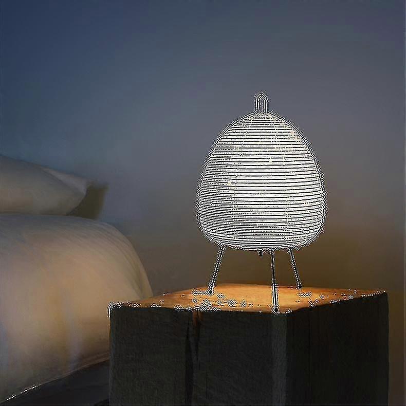 Japanese creative tripod floor lamp, Paper lamp, Handmade rice