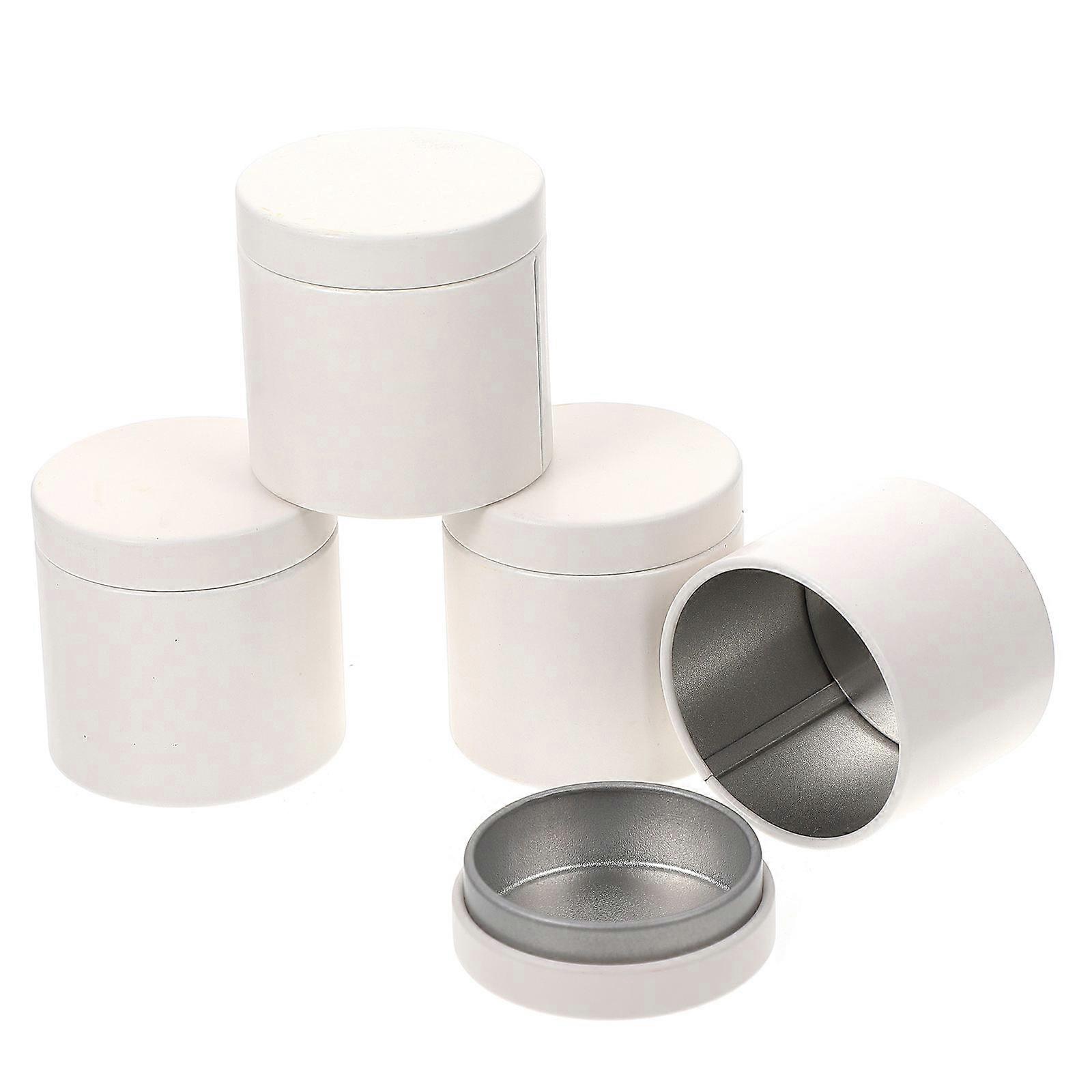 Mini Tinplate Boxes Tea Storage Canister For Everyday Use 4.5X4.5X4.5CM Reusable 5Pack